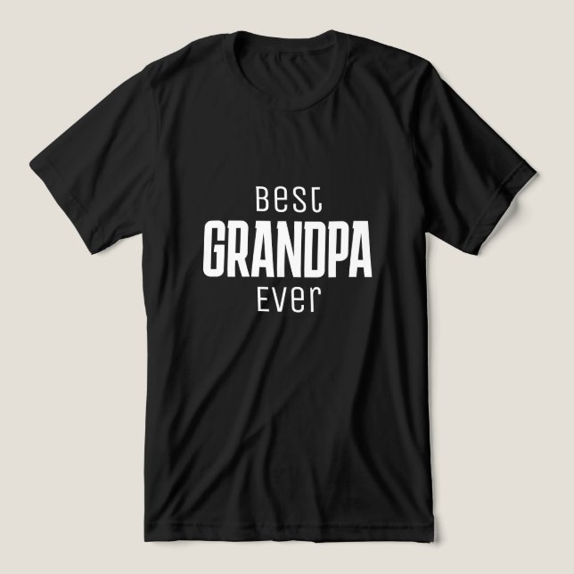 Beste Opa je Personalisiertes Skript Tri-Blend Shirt (Design Vorderseite)