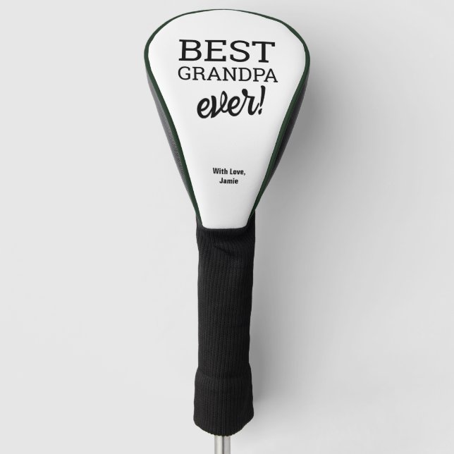 Beste Opa je Schwarz-weißer Kundenwunsch Golf Headcover (Vorderseite)