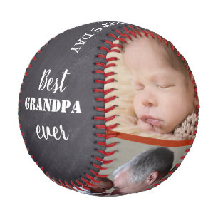 Beste Opa je Vatertag 3 Foto Chalkboard Baseball