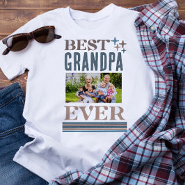 Beste Opa je Vatertag Foto Collage Geschenk T-Shirt