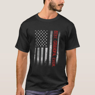 Beste Opa je Vintage amerikanische Flagge für Vat T-Shirt