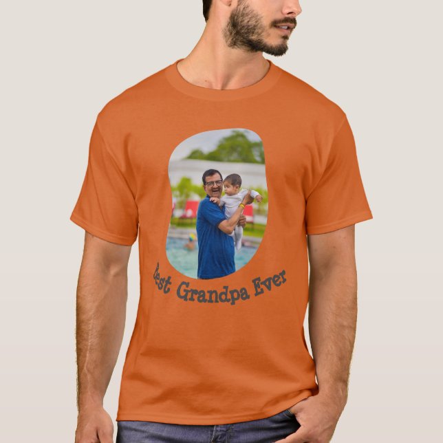 Beste Opa jemals hoch laden Ihr Foto T-Shirt (Vorderseite)