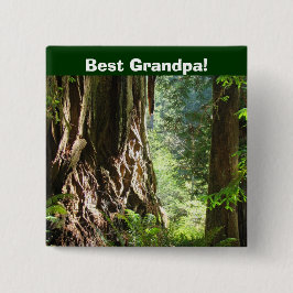 Beste Opa! Knöpfe Redwood Trees Button