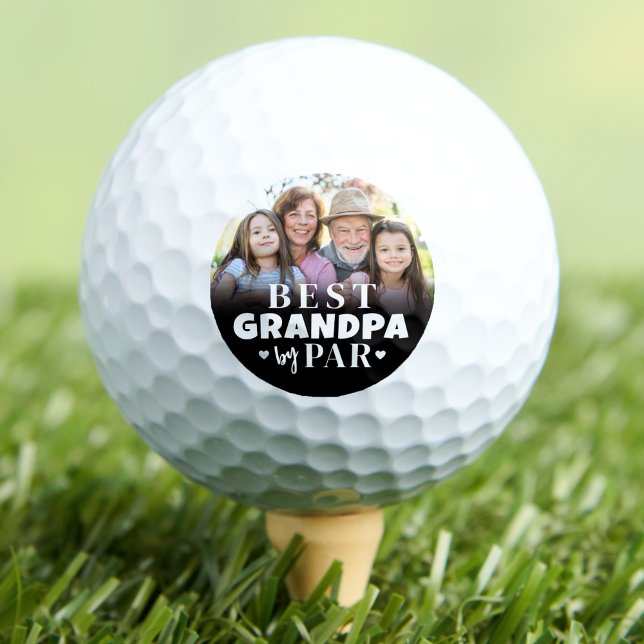 Beste Opa nach Par Foto Golfball (Best Grandpa By Par Photo Golf Balls)