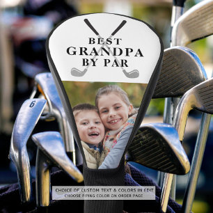 Beste Opa nach Par Foto Schwarz-weiß Golf Headcover