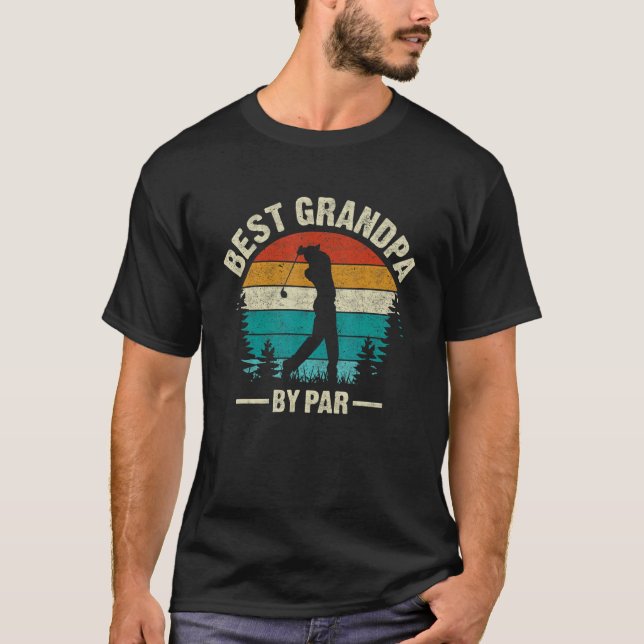 Beste Opa nach Par Golf T-Shirt (Vorderseite)