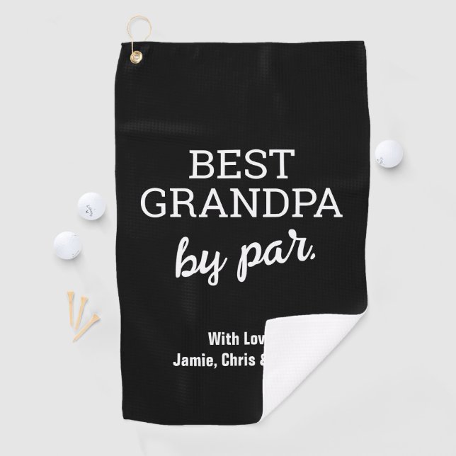Beste Opa nach Par Moderne Vaterzeit Golfhandtuch (Insitu)