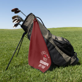 Beste Opa nach Par Name Herz Burgund Golfhandtuch