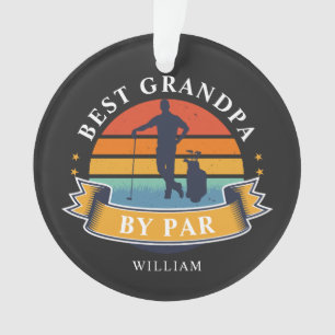 Beste Opa nach Par Personalisiert Retro Golfer Ornament