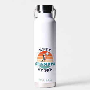 Beste Opa von Par Retro Golf Großvater Geburtstag Trinkflasche