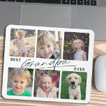 Beste Opferkalligraphie 6 FotoCollage Mousepad<br><div class="desc">Dieses Mousepad verfügt über eine 6-Foto-Collage für Enkelfotos. Der Text lautet: "Best Opa Ever" und ist mit moderner handgeschriebener Kalligraphie akzentuiert.</div>