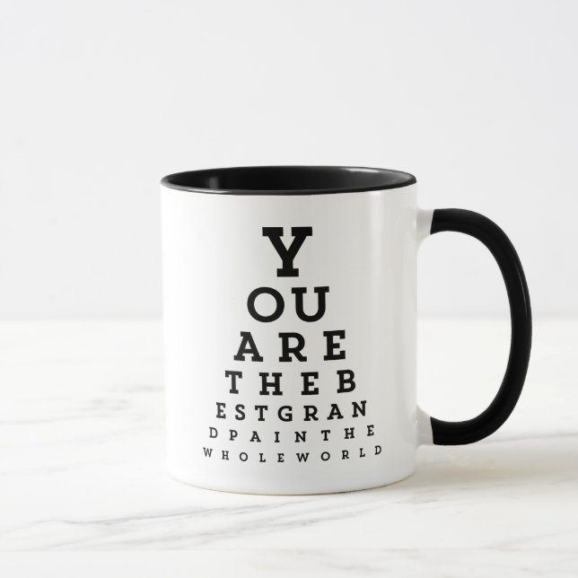 Beste Opfertypografie | Snellen Chart Tasse (Rechts)
