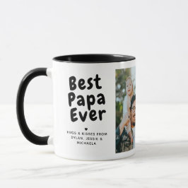 Beste Papa je 2-Foto Collage und benutzerdefiniert Tasse