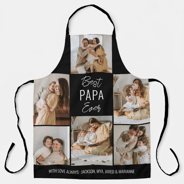 Beste PAPA je 6 Foto Schürze (Vorderseite)