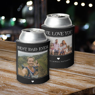 Beste Papa je Liebe Sie personalisiert 2 Fotos sch Dosenkühler