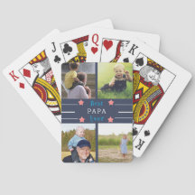 Beste Papa-jemals-Foto Collage Poker-Karten