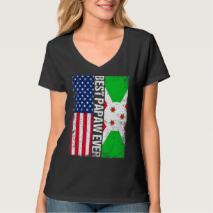 Beste Papaw-Fahne je Vatertag Burundi-Flagge T-Shirt