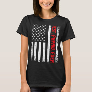 Beste Papaw-Flag-Flag der US-amerikanischen Fahne T-Shirt