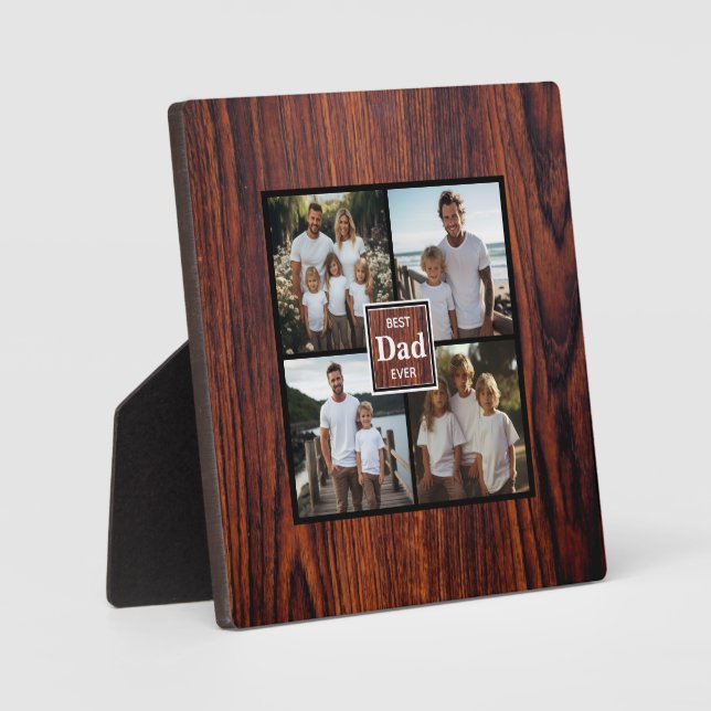 Beste Papejemals-Fotovorlage aus dunklem Holz Fotoplatte (Vorderseite)