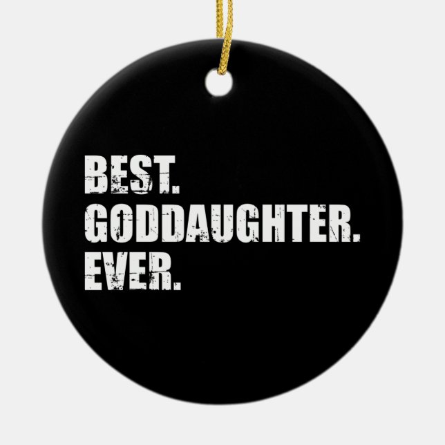 Beste Patenttochter je Keramik Ornament (Vorne)