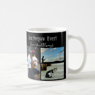 Beste Peepaw je FotoCollage Schwarz-weiß Kaffeetasse
