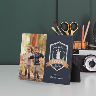 Beste Pepe nach Par   Golf Opa Foto Fotoplatte