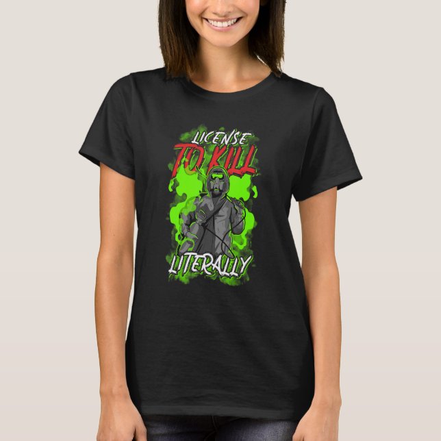 Beste Person Pest Kontrolle Exterminator Lizenz fü T-Shirt (Vorderseite)