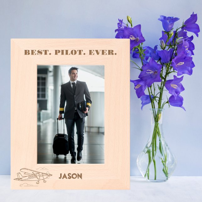 Beste Pilot-Ever- und Flugzeugwolken, kundenspezif Geätzte Rahmen (Von Creator hochgeladen)