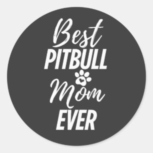 Beste Pitbull Hund-Mama je Runder Aufkleber