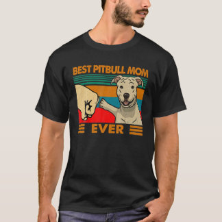 Beste Pitbull-Mama je Vintage Hunde Mama T-Shirts
