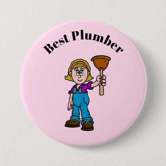 Beste Plumberschaltfläche für Frauen Button (Vorderseite)