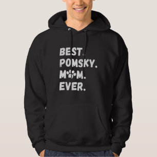 Beste Pomsky Mama je Funny Spitz Husky Dog Hoodie