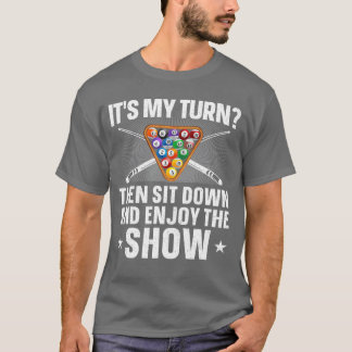 Beste Pool-Art für Männer Frauen Queue Sport Pool- T-Shirt