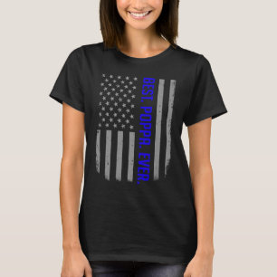 Beste Poppa-Fahne der USA für Vaterschaft T-Shirt