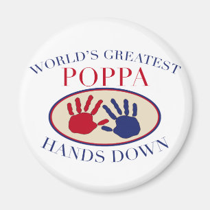 Beste Poppa-Hände unten Magnet