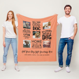 BESTE PREISE! DOG Owner Quotes FOTO COLLAGE Gesche Fleecedecke