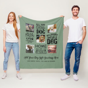 BESTE PREISE! DOG Owner Quotes FOTO COLLAGE Gesche Fleecedecke