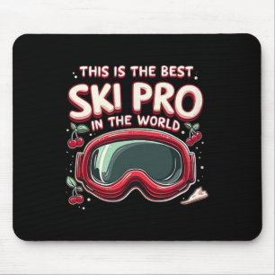 Beste Profi-Skifahren Schnee Sport Mousepad