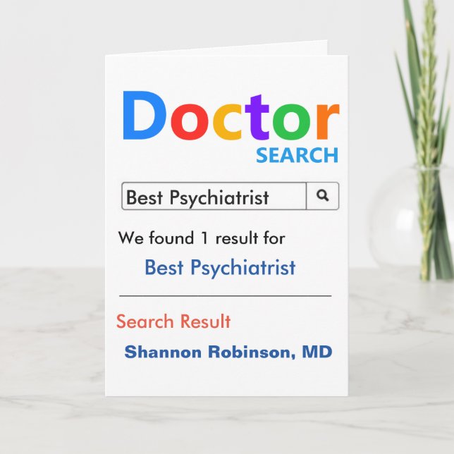 Beste Psychiatrie-Suche Dankeskarte (Vorderseite)