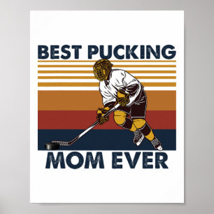 Beste puckende Mutter überhaupt Lustiger Hockey-Mu Poster