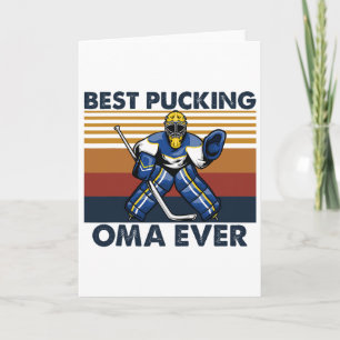Beste Puckende Oma überhaupt Lustiger Hockey-Oma-S Karte