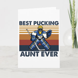 Beste puckende Tante überhaupt Lustiger Hockey-Tan Karte