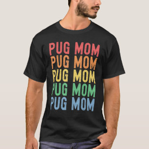 Beste Pug-Mama Aller Zeiten Retro-Pug-Hundemama Ic T-Shirt
