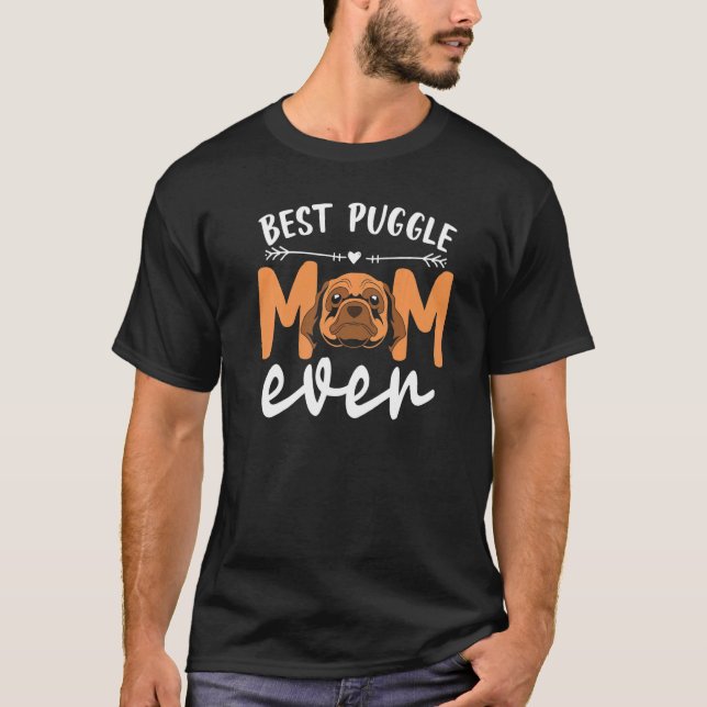 Beste Puggle-Mutter Hundebesitzerin Muttertag Pugg T-Shirt (Vorderseite)