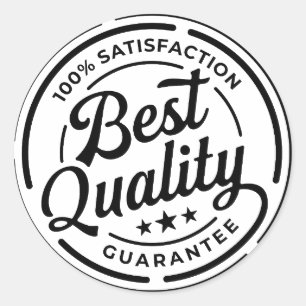 Beste Qualität 100% Zufriedenheitsgarantie Runder Aufkleber