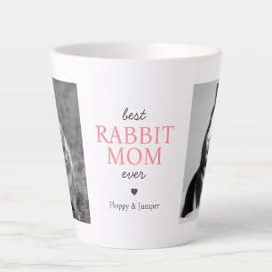 Beste Rabbit-Mama je Fotomaterial mit rosa Text Milchtasse