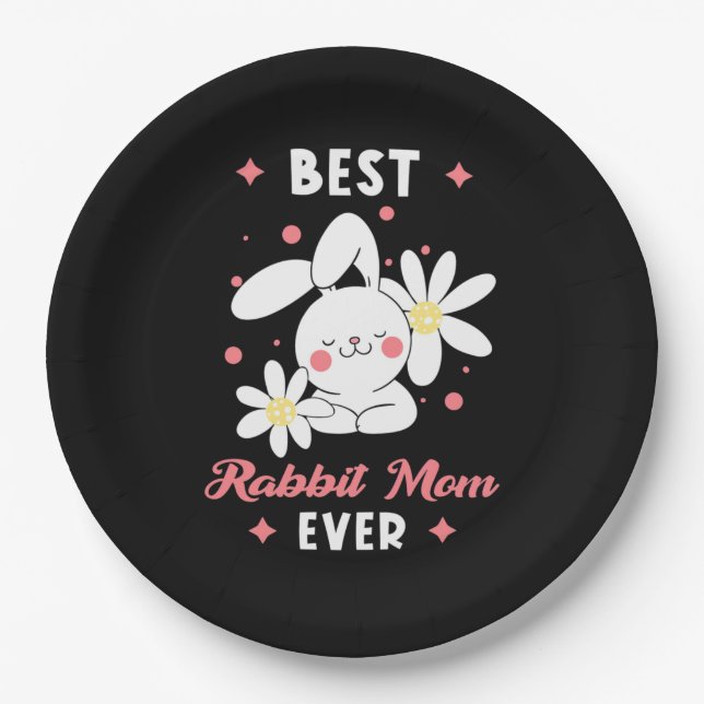Beste Rabbit-Mama je Pappteller (Vorderseite)