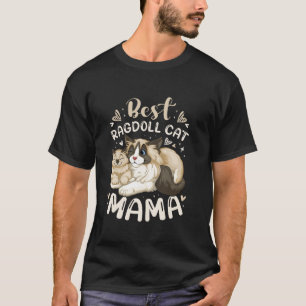 Beste Ragdoll Katze Mama Mutter Katze mit Kitten M T-Shirt