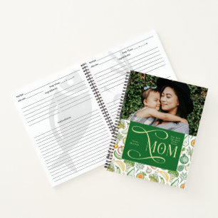 Beste Rezepte Mama Foto Gemüse Muster Notizbuch