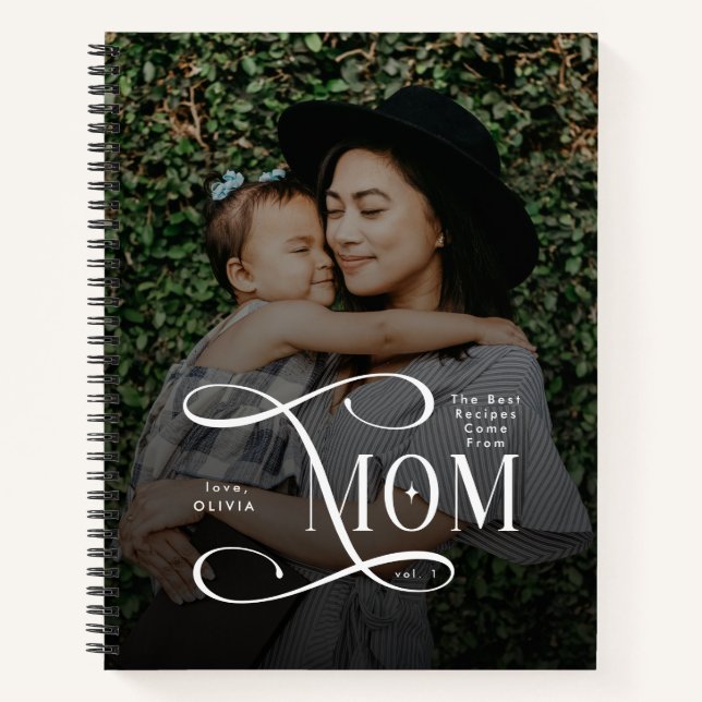 Beste Rezepte Mama Foto  Gemüse Muster Notizbuch (Vorderseite)